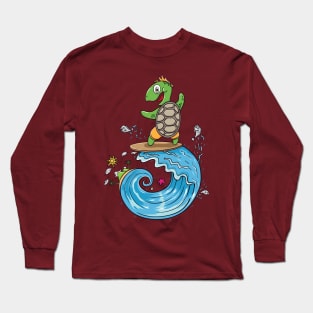 Surfing Turtle Long Sleeve T-Shirt